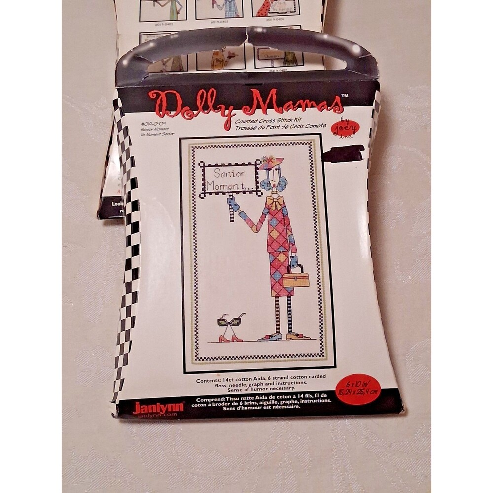 Janlynn Dolly Mamas Senior Moment NEW Counted Cross Stitch Kit 019-0409
